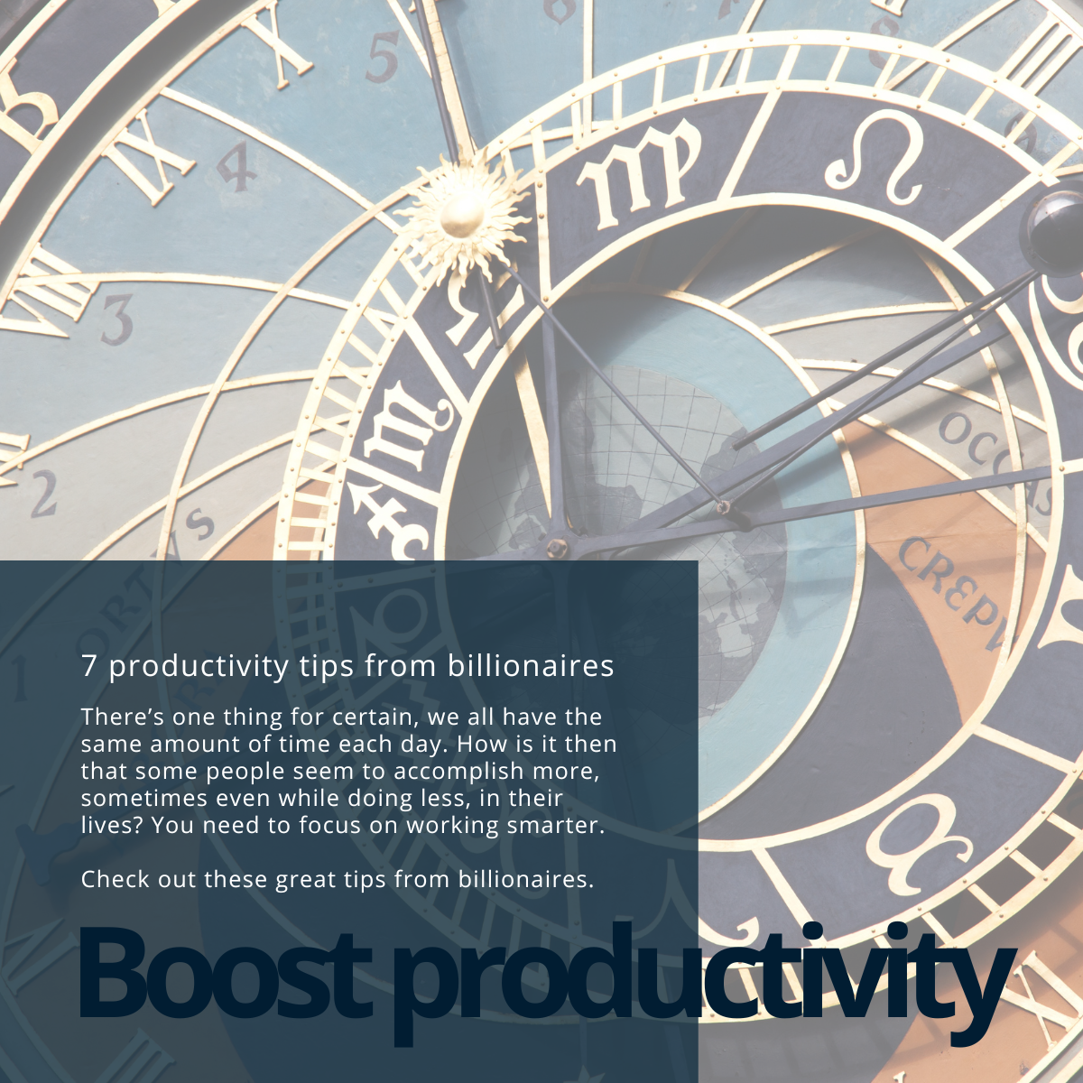 Seven productivity tips from billionaires