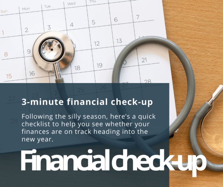 3-minute financial check-up